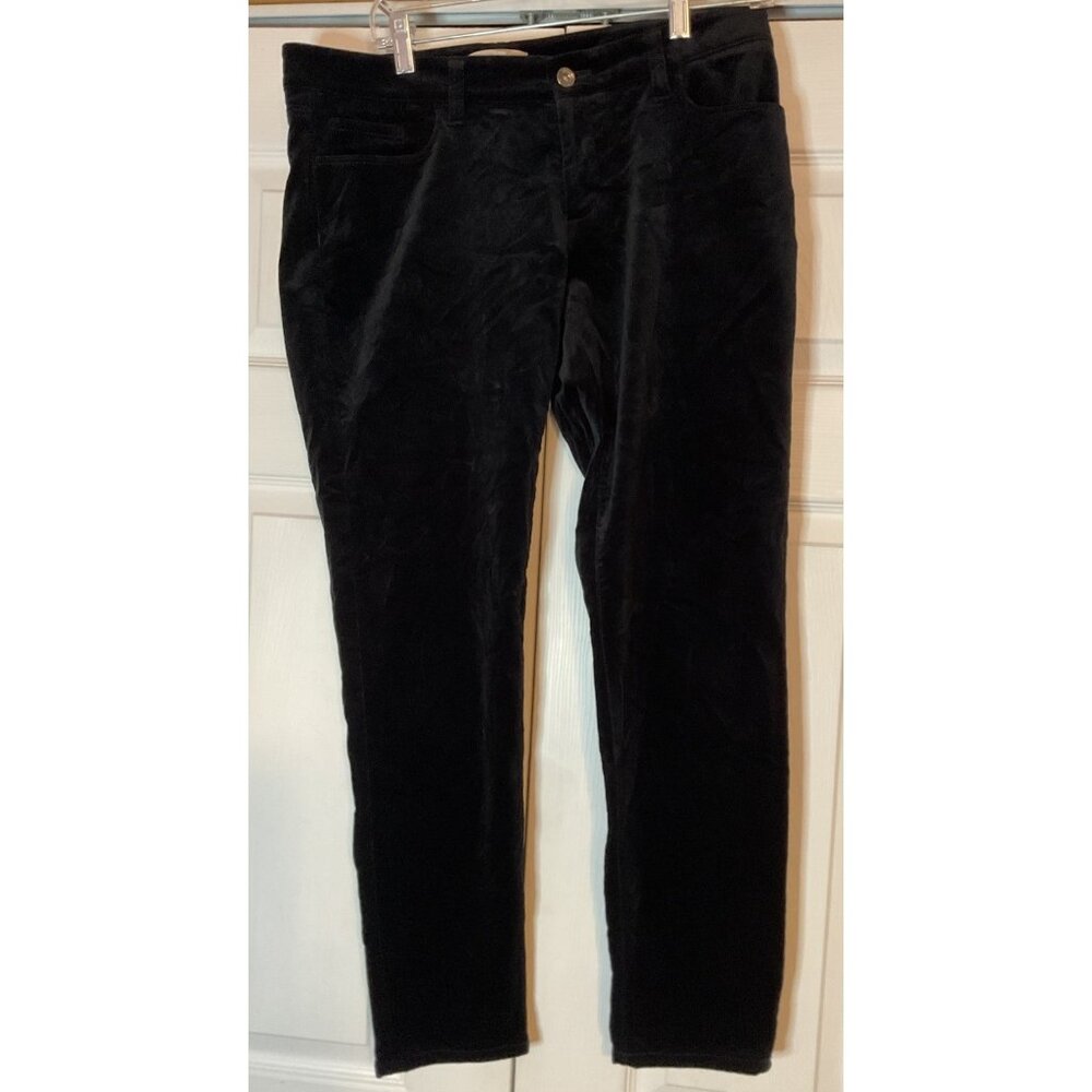 Banana Republic Black Velour Velvet Holiday Goth Pants Size 30